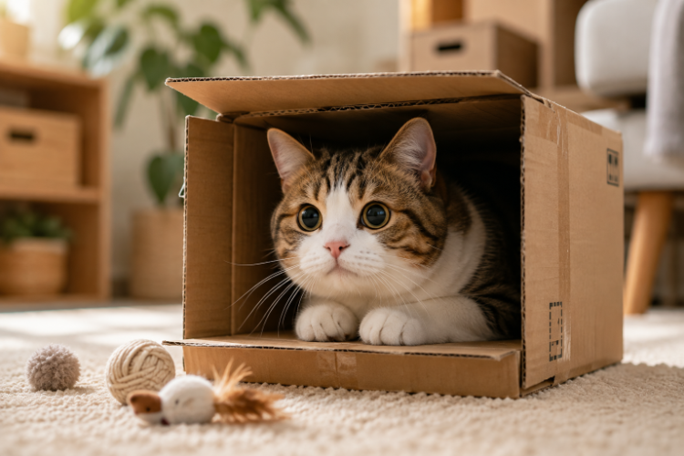 猫咪为什么总喜欢钻纸箱？小空间对它有特殊吸引力