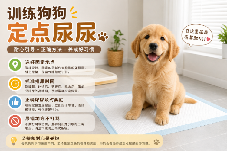 狗狗总是乱尿？定点如厕可以这样训练